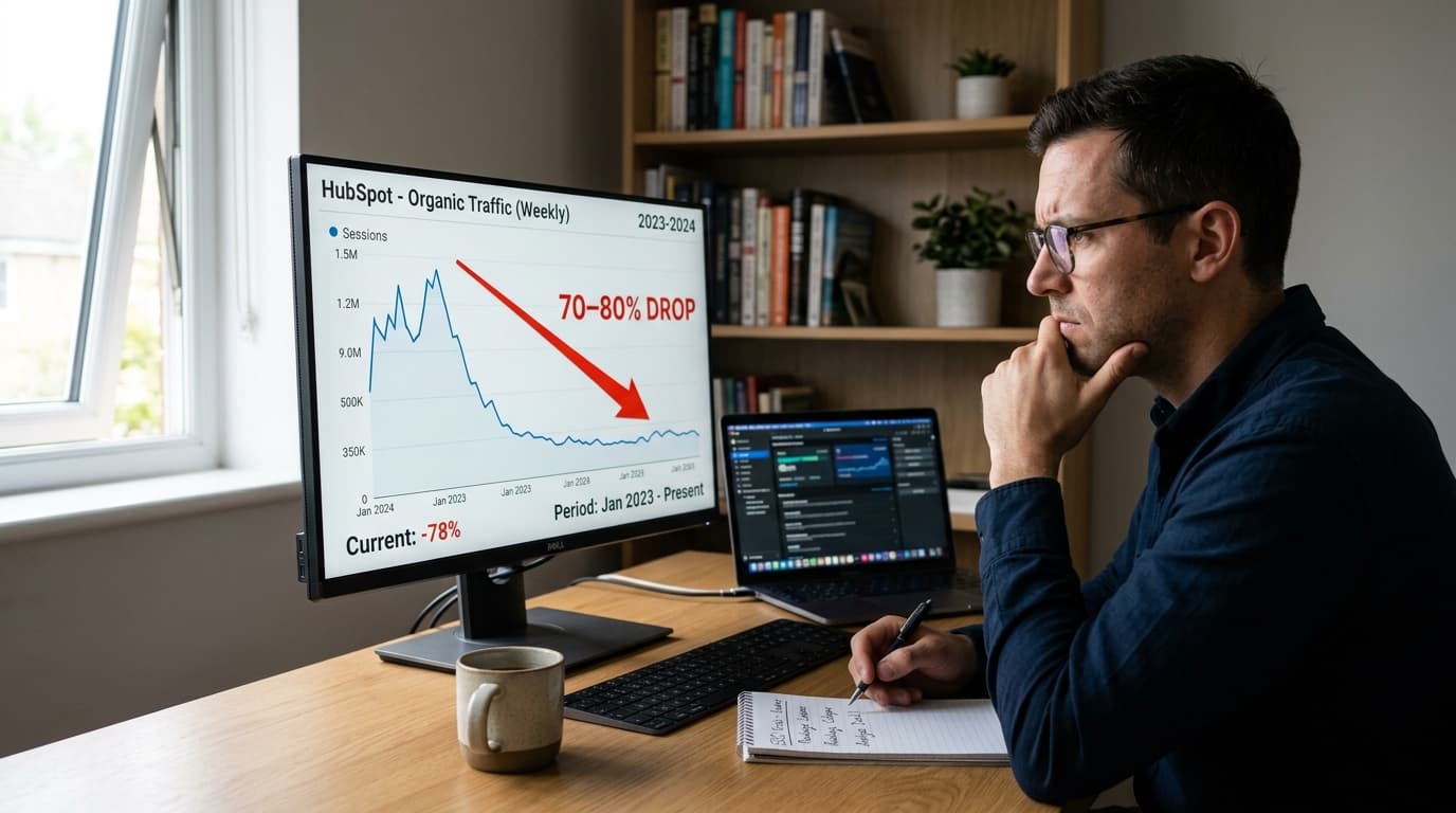 The SEO Lesson From HubSpot Losing 70–80% of Its Traffic Is One Every Site Owner Needs to Hear