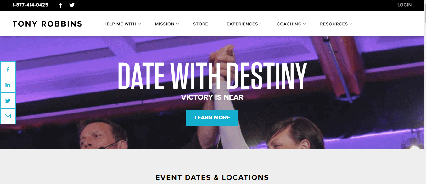 Date The Destiny -Tony Robbins Promo Code