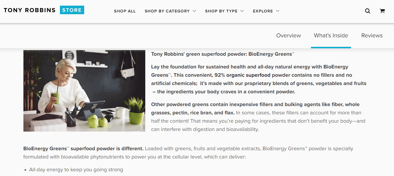 Superfood Powder - Tony Robbins Greens Drink