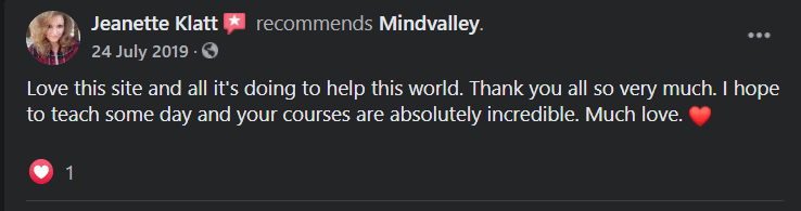 MindValley Facebook评论1