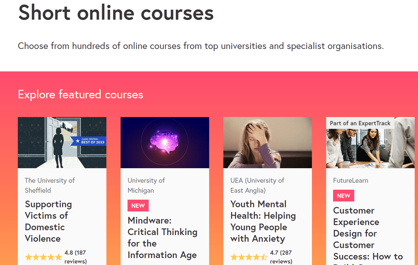 FutureLearn - Short online courses