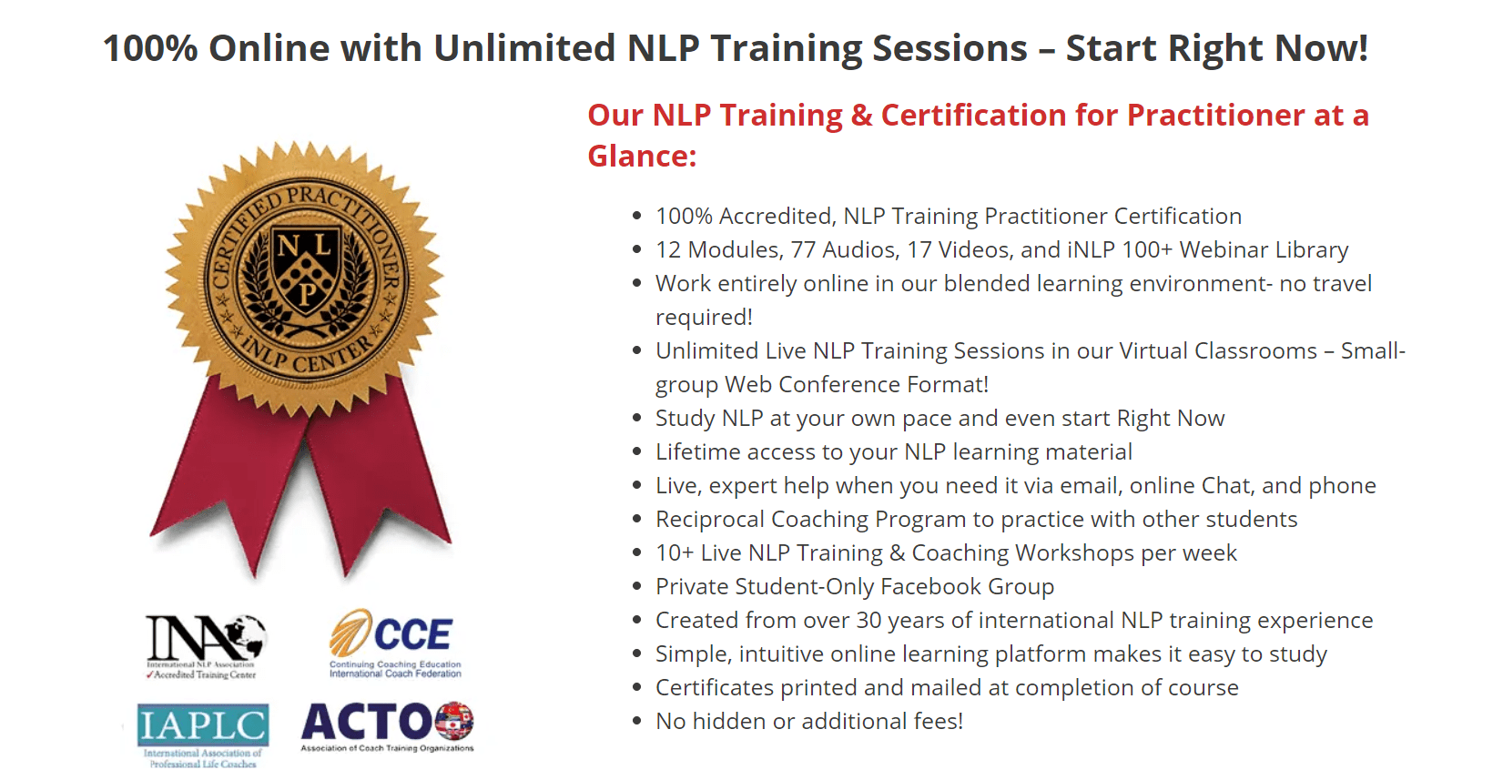 NLP Training & Certification for Practitioner 