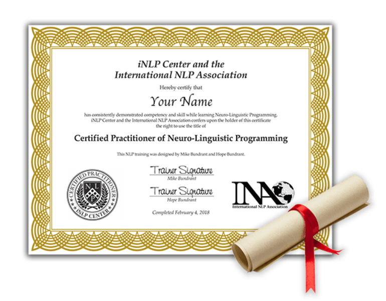 NLP Training & Certification for Practitioner - Certificate