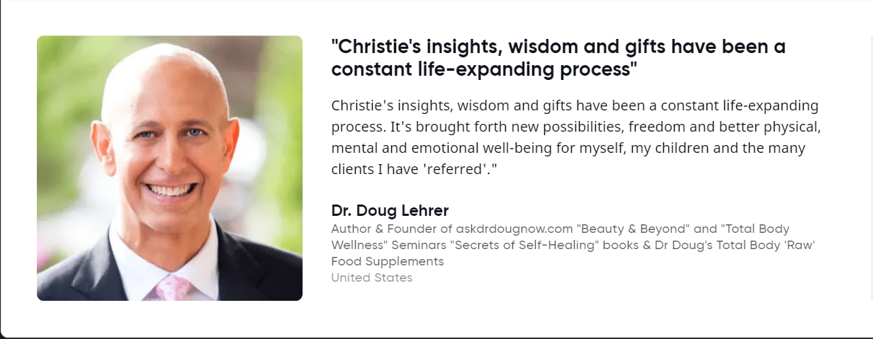 Dr. Doug Lehrer about Christie