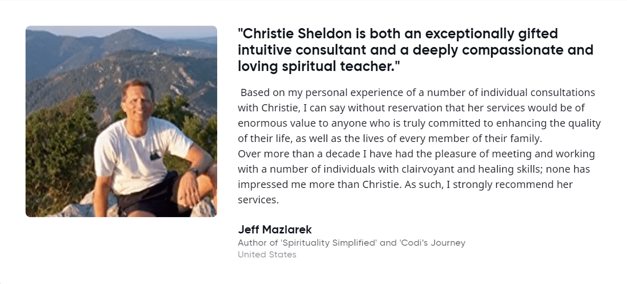 Jeff Maziarek About Christie Sheldon