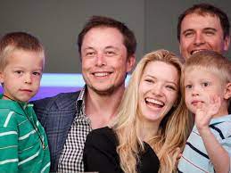 Elon musk with family