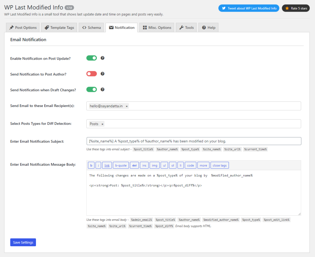 WPLast Modified info - How to write SEO friendly posts