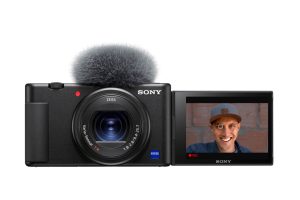 cheap vlogging camera with flip screen- sony ZV-1