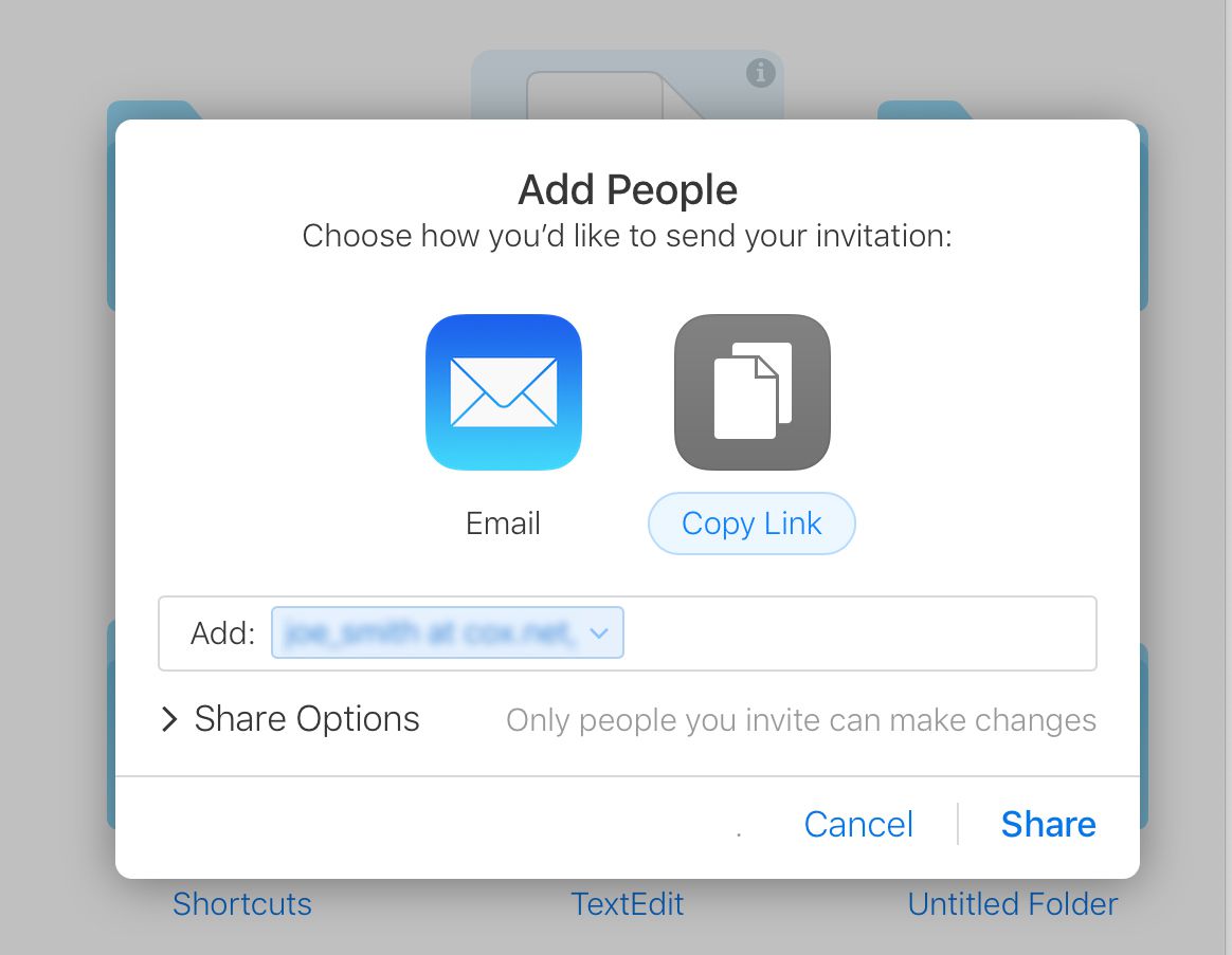 how to share Youtube video using iCloud link