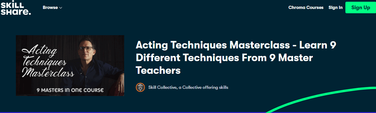 Reseña de la clase de actuación Skillshare