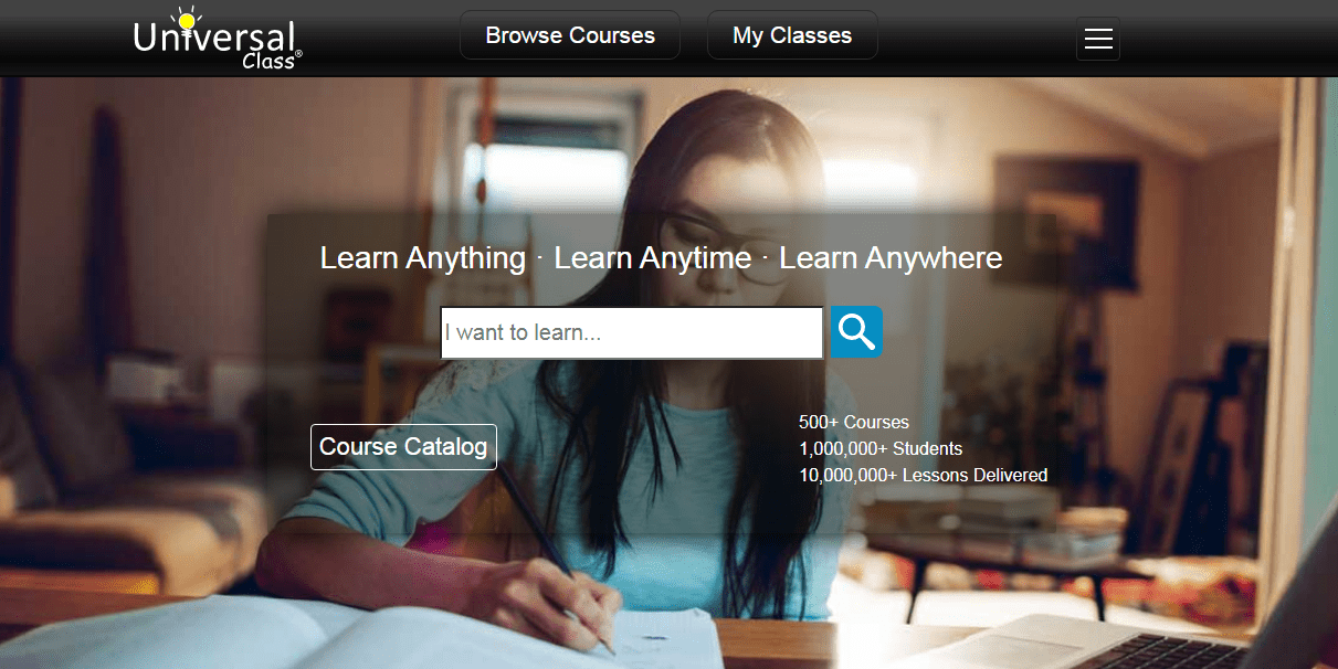Universal Class Homepage