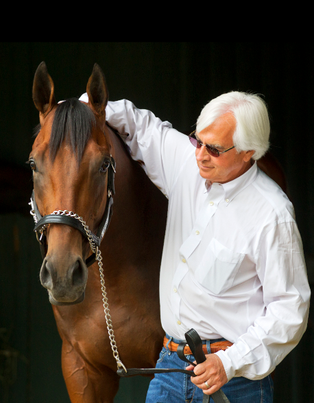 Bob Baffert with his favorite horse