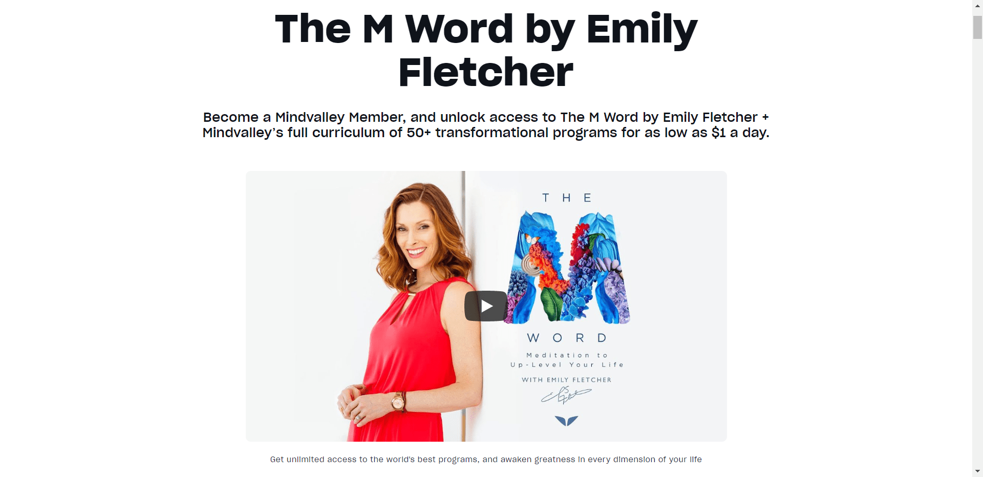 M word by emily fltecher- best mindvalley courses
