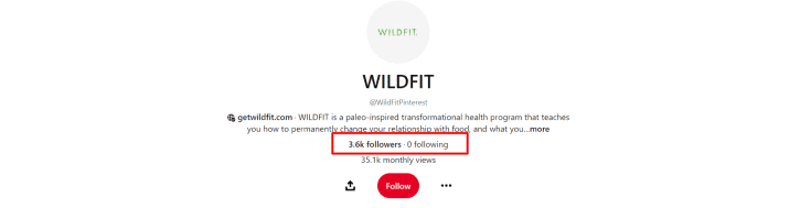 Wildfit pinterest profile