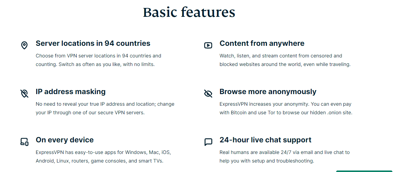 ExpressVPN Features