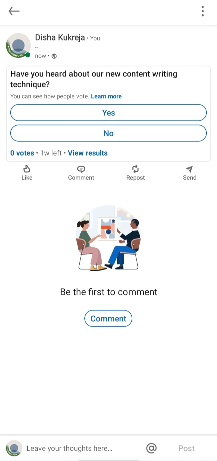 Comment créer un sondage sur LinkedIn