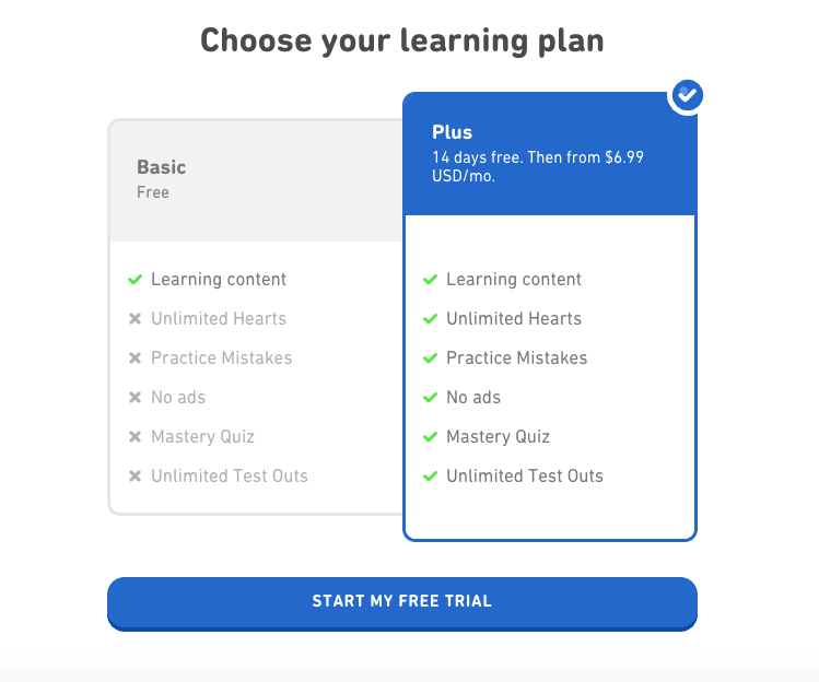 Duolingo Pricing Plan 