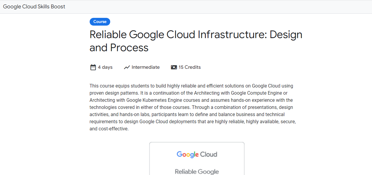 Reliable Google Cloud Infrastructure- Design and Process