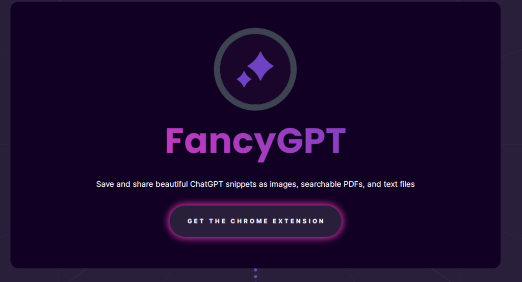 fancy chatgpt homepage
