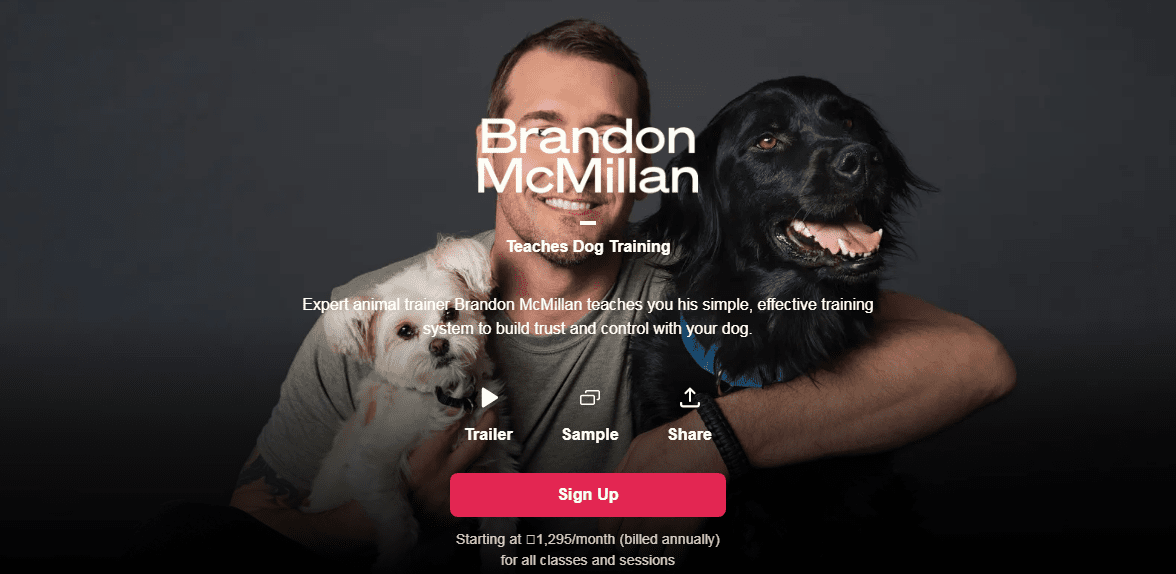 Brandon McMillan enseigne l'éducation canine