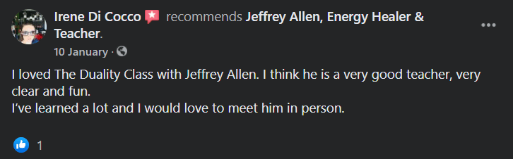 Jeffrey Allen Facebook Feedback