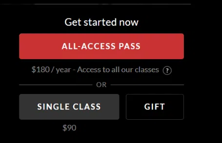 Masterclass All Access Pass or Single Pass