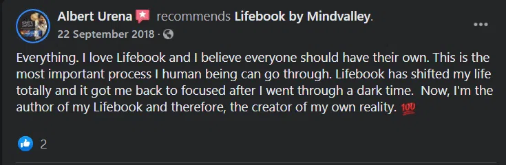 Mindvalley Lifebook-Benutzerrezension 1