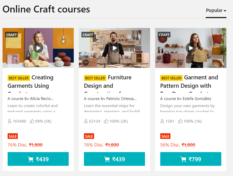 Online Craft courses