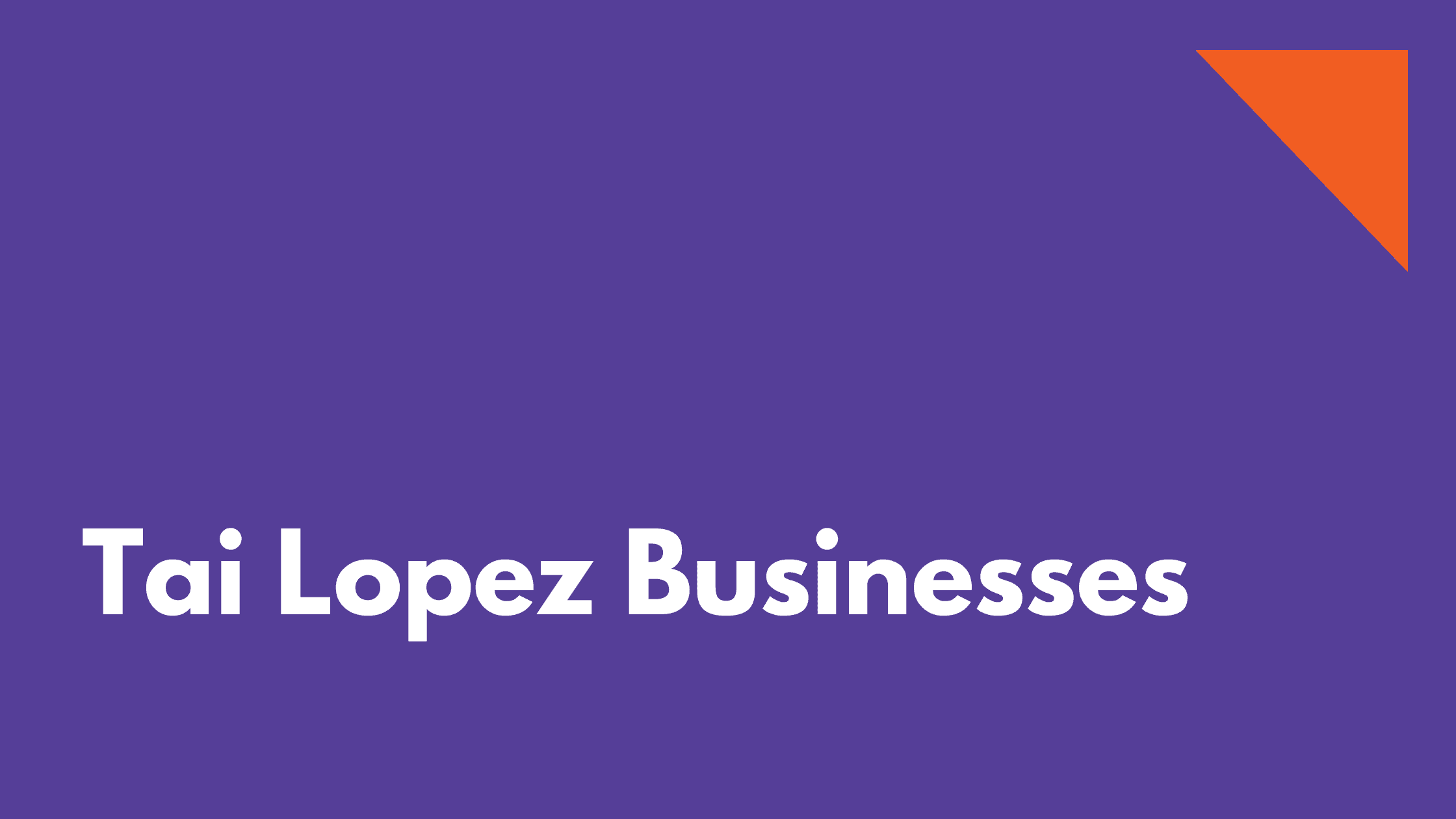 Tai Lopez businesses