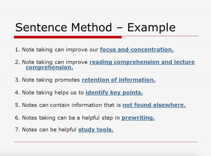 The Sentence Method