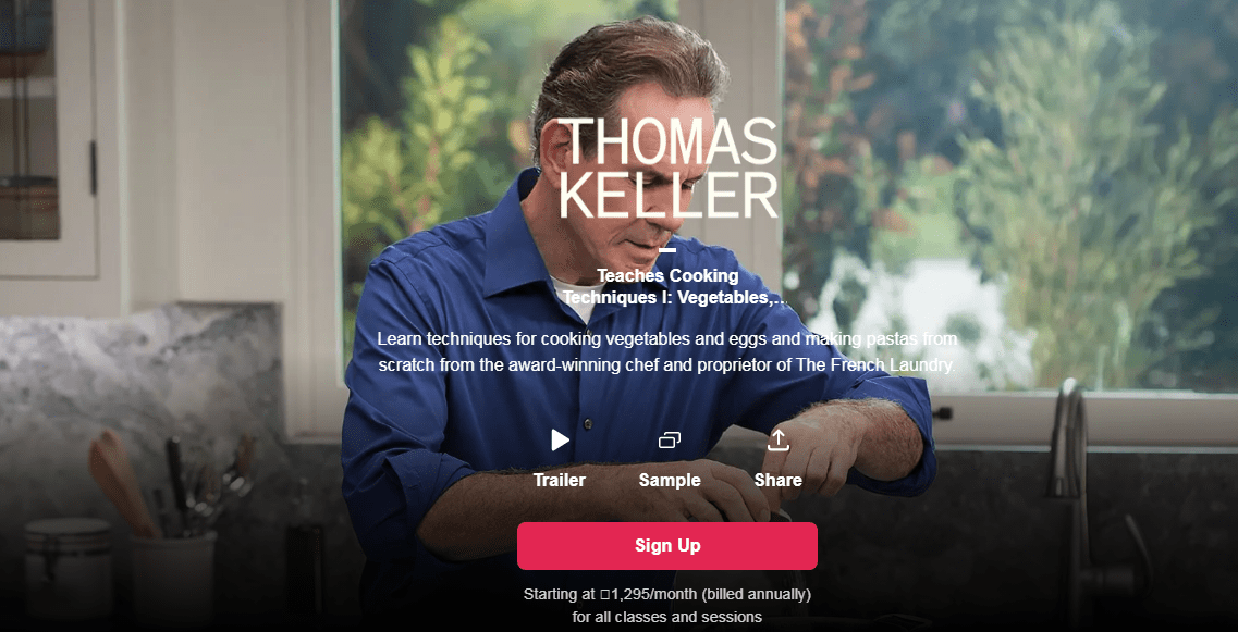 Thomas Keller enseigne les techniques de cuisine I