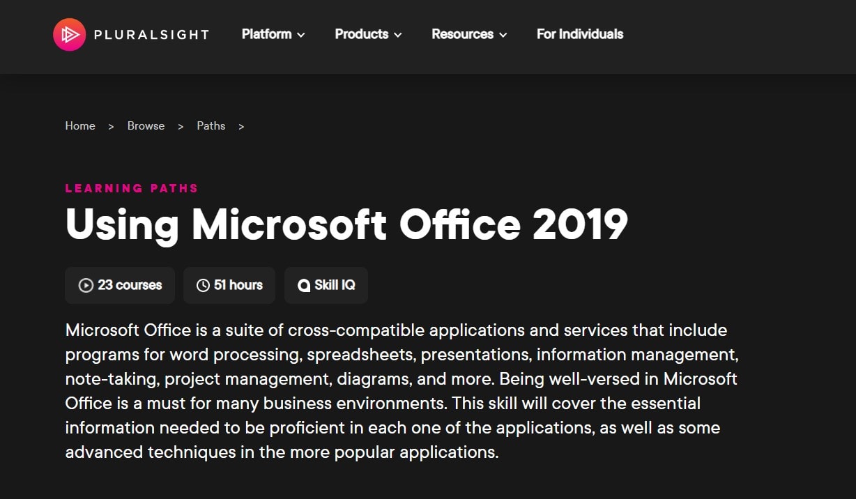 Using Microsoft Office 2019