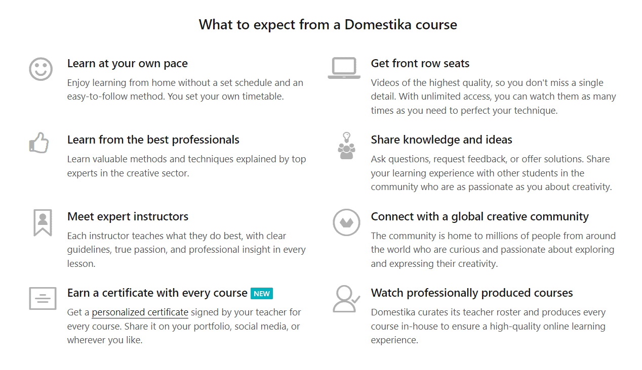 What to expect from a Domestika course