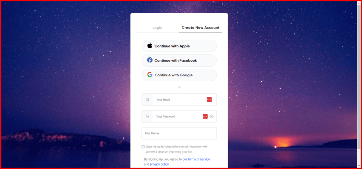 create account on mindvalley