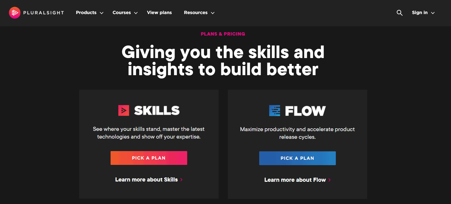 pluralsight certificate- pricing plans