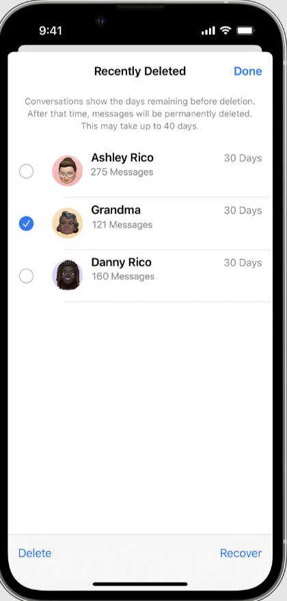 Recover deleted messages on iPhone