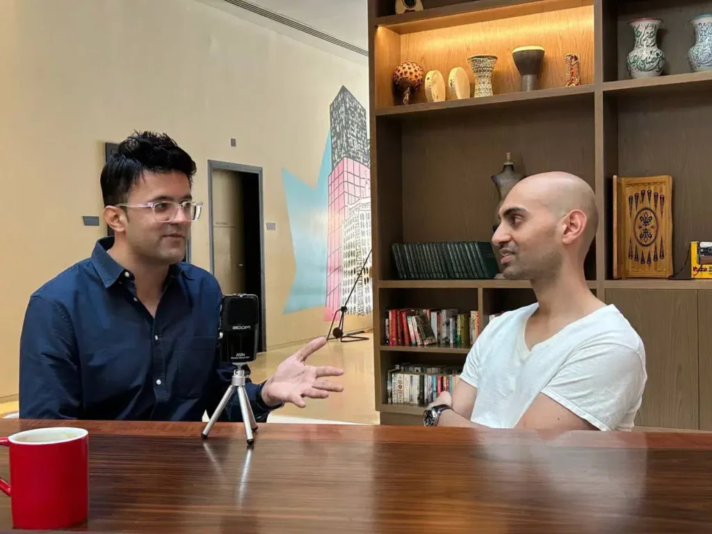 Jitendra Vaswani in a strategy conversation with a client