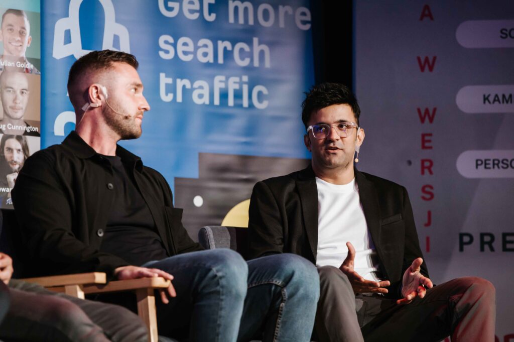 Jitendra Vaswani on a conference panel about getting more search traffic