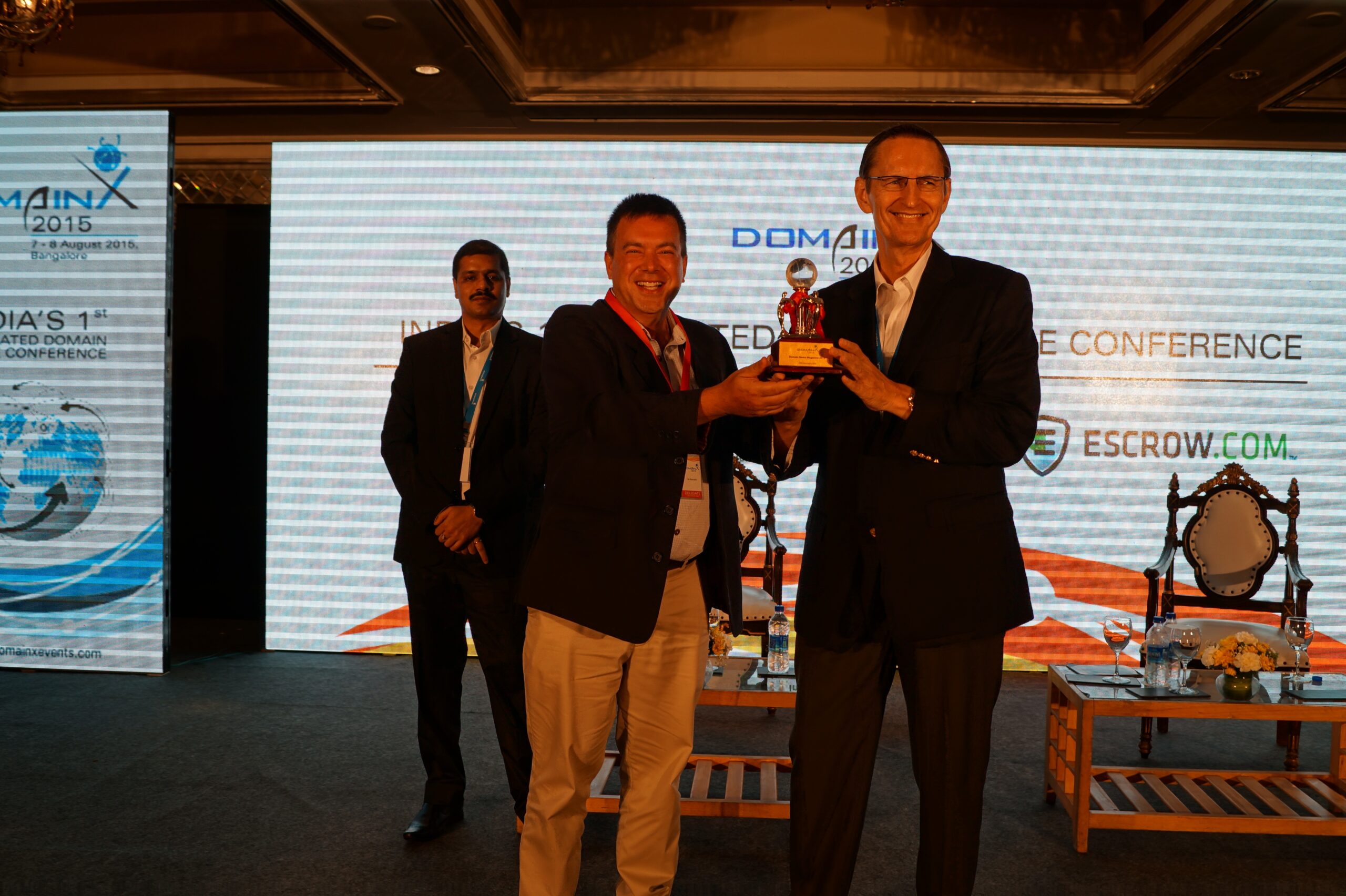 Ron Jackson winning award for best domain magazine Domain X 2015 Ron Jackson winning award for best domain magazine