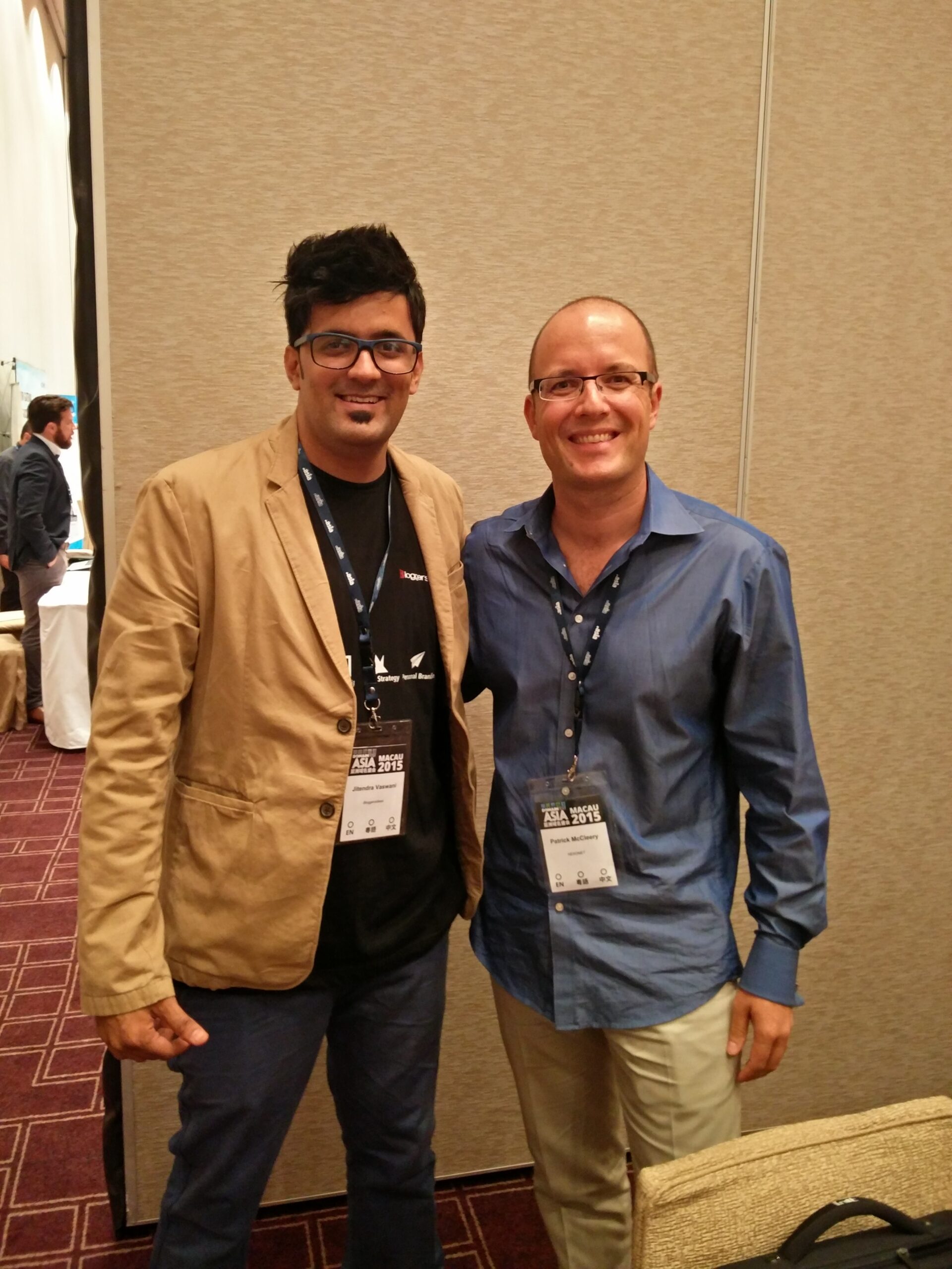 Jitendra Vaswani with Patrick from Hexonet IMG_20150906_181526