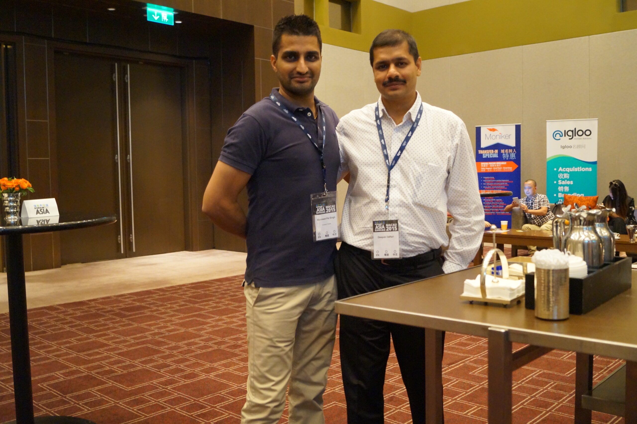 Manmeet Singh with Deepak Daftari Domainfest Macau Manmeet Singh with Deepak Daftari Domainfest Macau