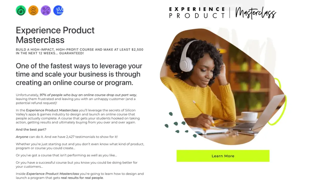 Experience Product Masterclass Module