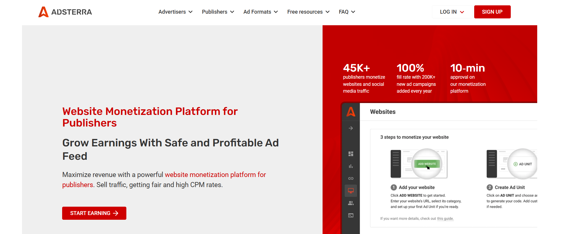 adsterra for publishers