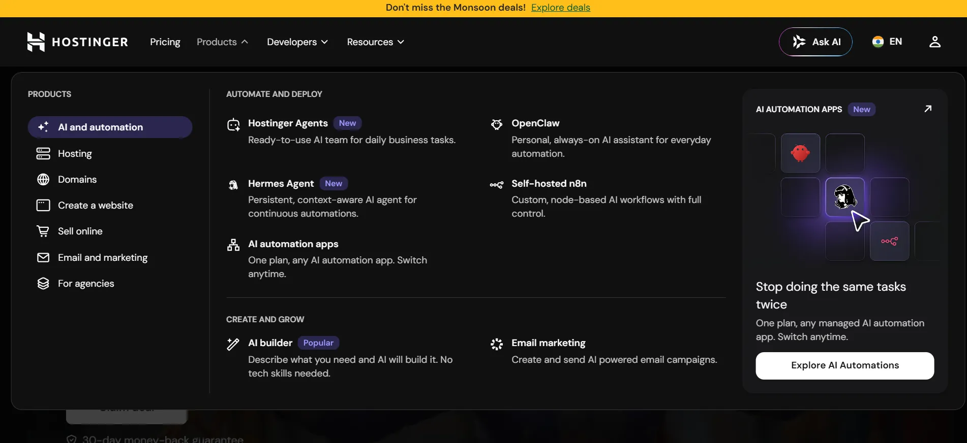 hostinger features