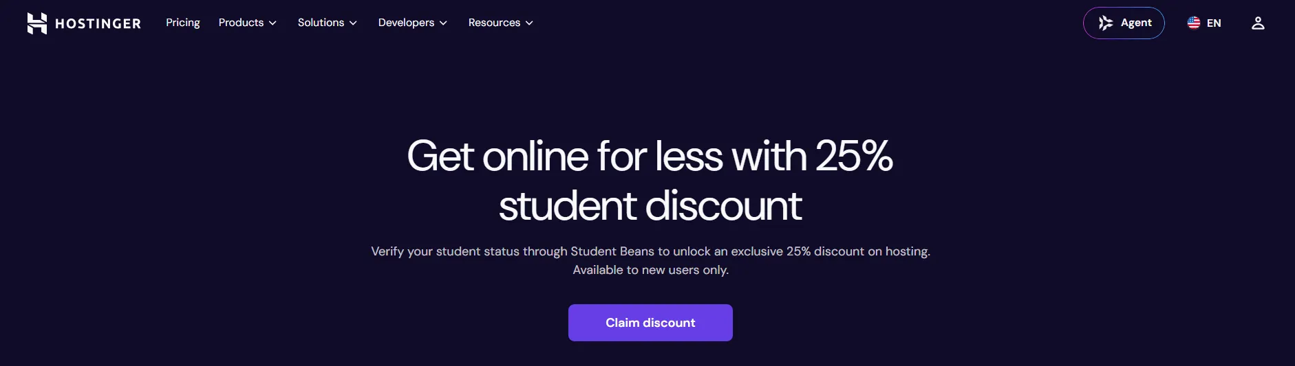 hostinger students dicsount