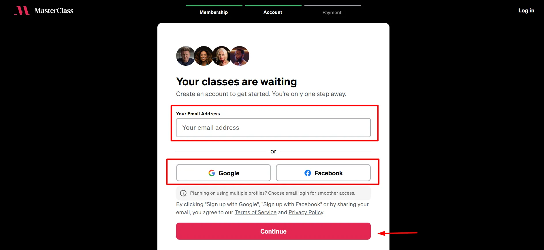 Masterclass Login 4