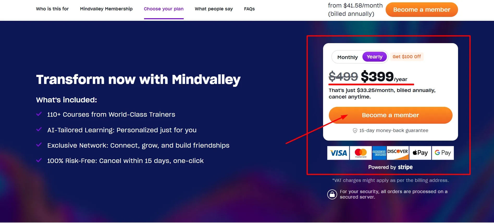 MINDVALLEY LOGIN STEP 2
