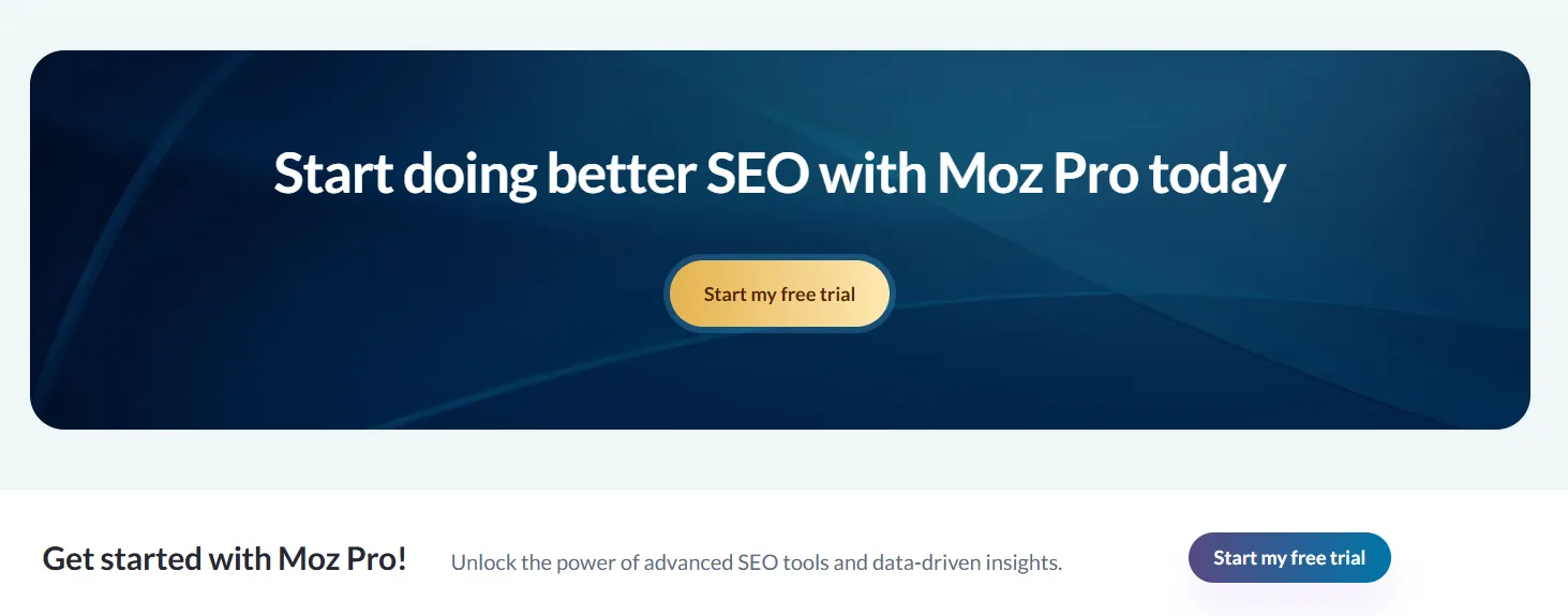 Moz Free Trial