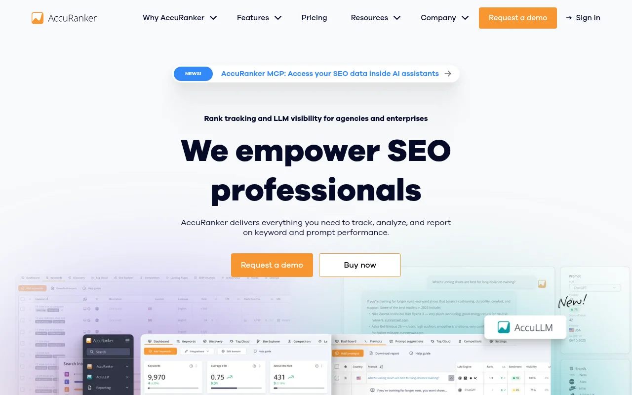 AccuRanker official homepage