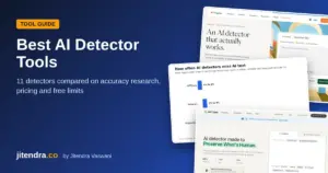 Best AI detector tools featured image by jitendra.co